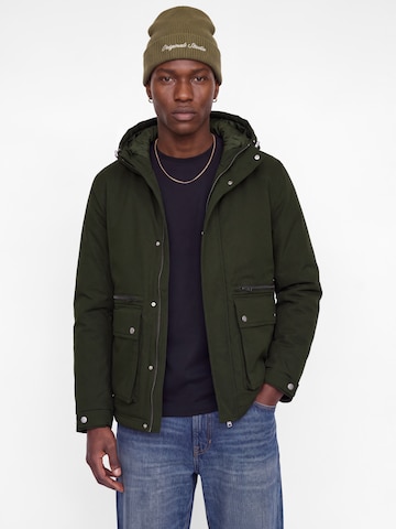 Parka mi-saison 'JJEWolf' JACK & JONES en vert : devant