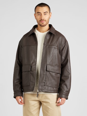 TOPMAN Between-season jacket in Brown: front