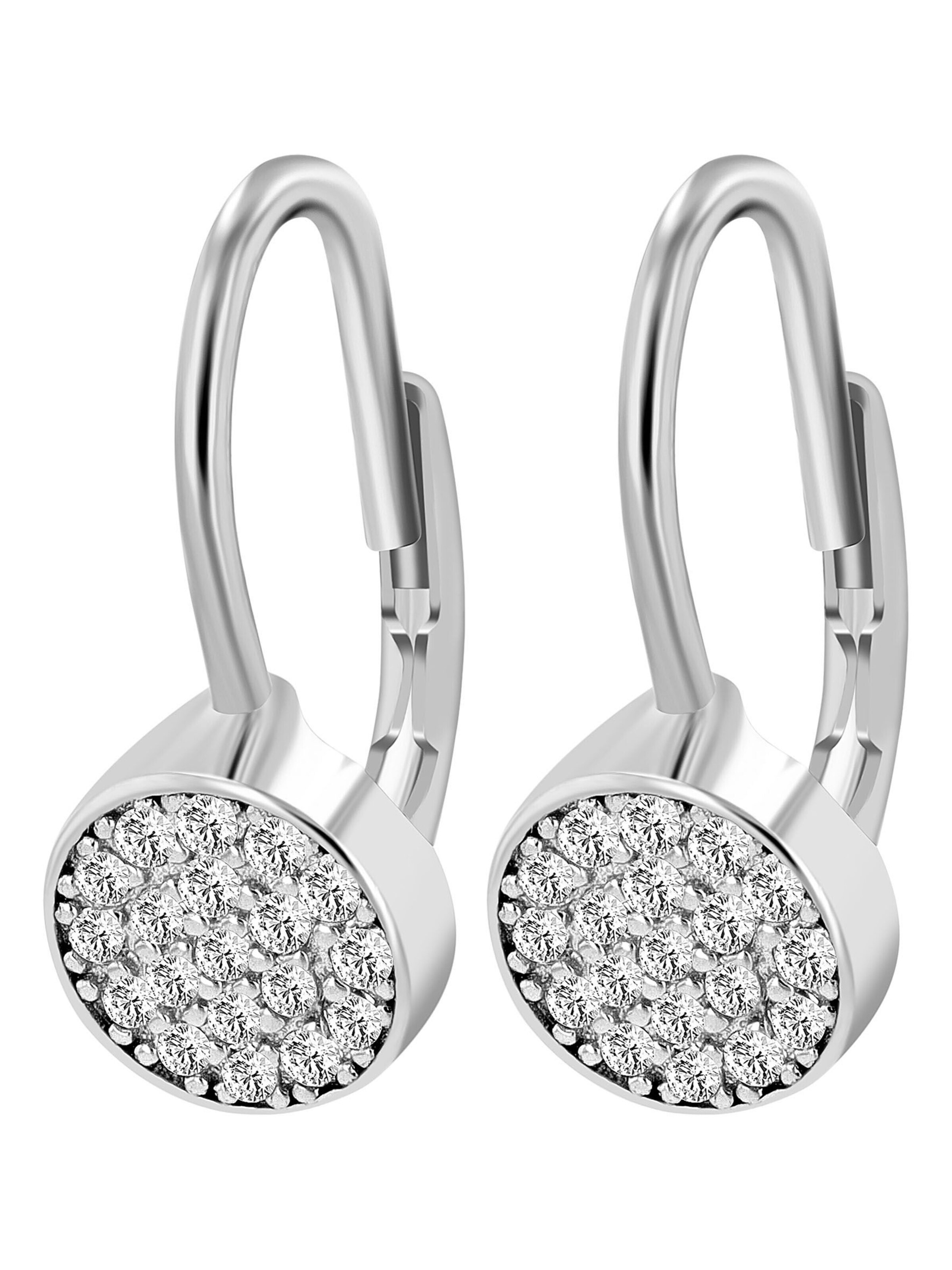 Akzent Earrings '"Indra" aus 925 Sterlingsilber, rhodiniert, langlebig' in Silver