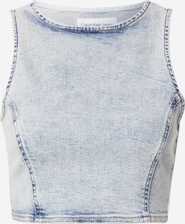 Calvin Klein Jeans - Top en azul: frente