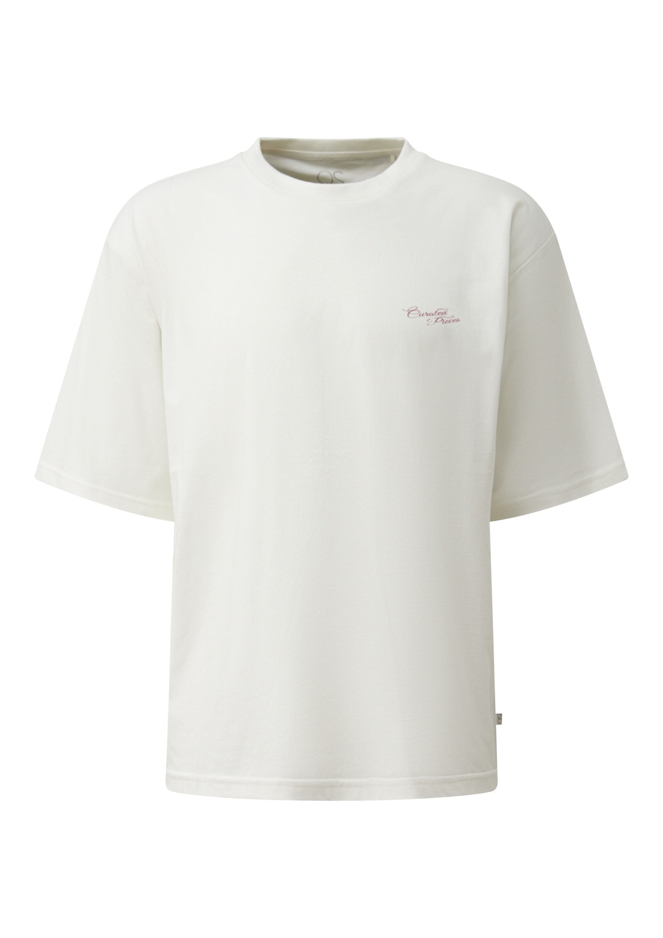 QS Shirt in L in de kleur Lichtbeige / Petrol / Rosa / Zwart, Productweergave