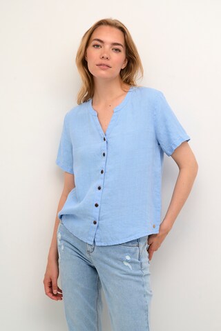 Cream Blouse 'Bellis' in Blue: front