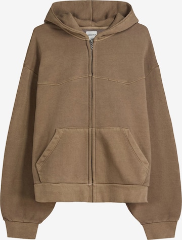 Giacca di felpa di Bershka in marrone: frontale