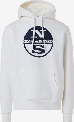 North Sails Sweatshirt in White: front