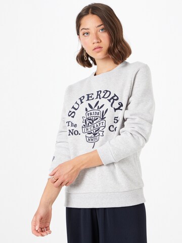 Superdry Sweatshirt 'Pride In Craft' in Grey: front