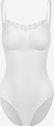 Body modellante di cfab in bianco: frontale
