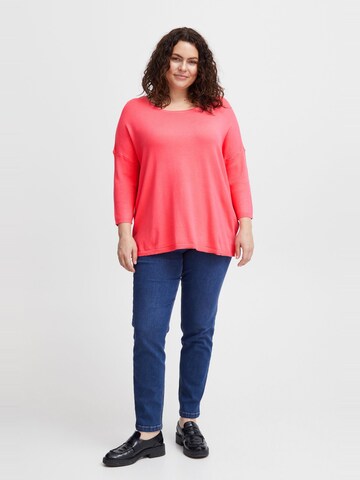 Fransa Curve - Pullover ' FPBLUME ' em vermelho