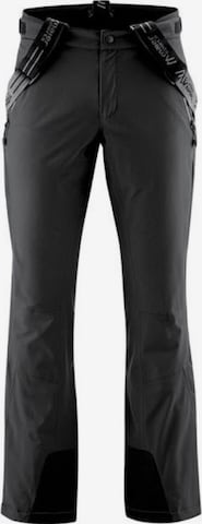 Maier Sports Regular Workout Pants 'Copper' in Black: front