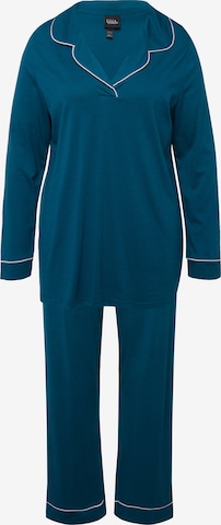 Ulla Popken Pyjama in Blauw: voorkant