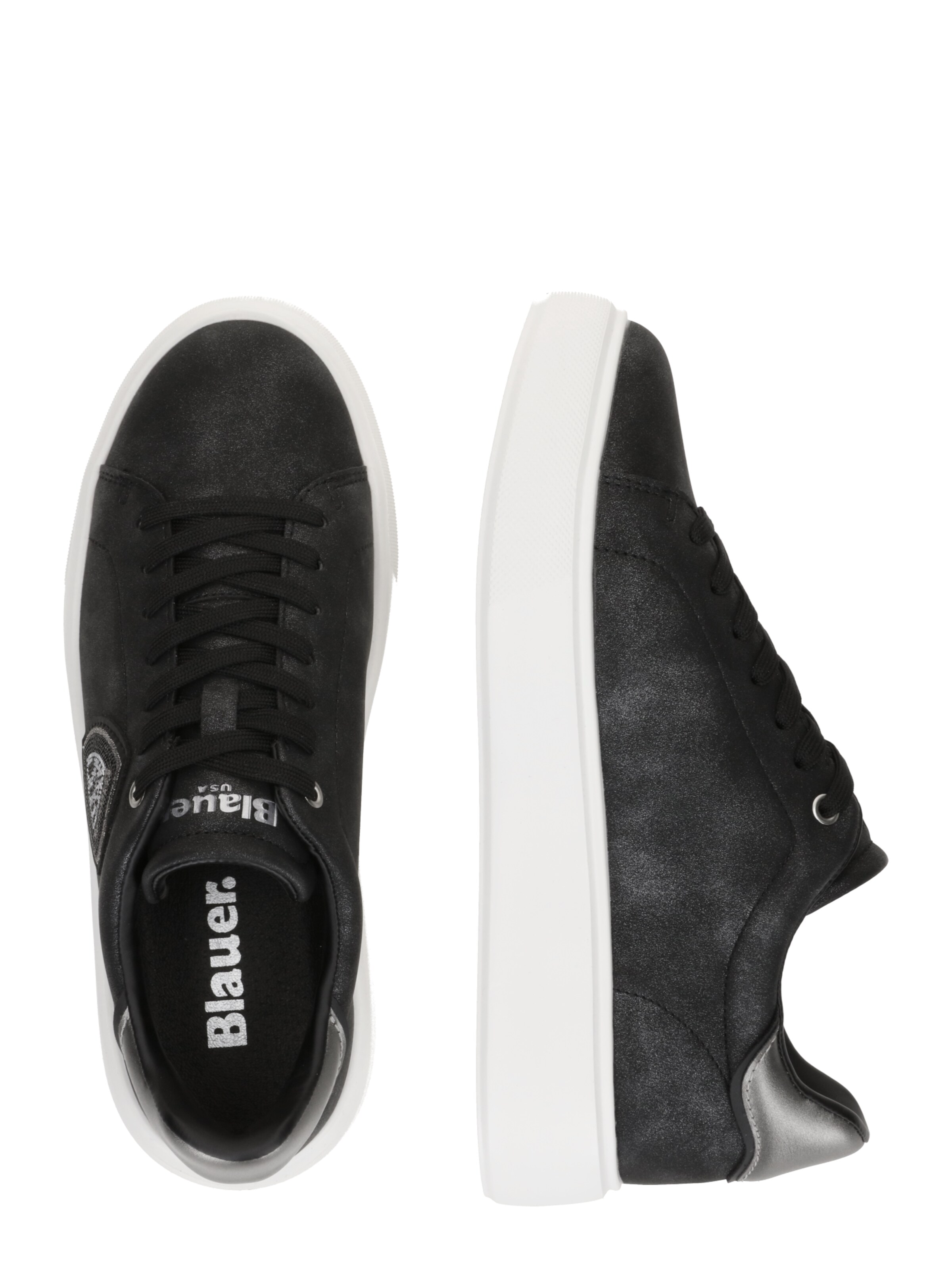 Blauer.USA Trainers in Black: side