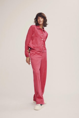 VILA Lużny krój Spodnie w kolorze różowy