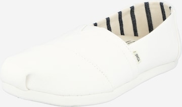 TOMS Classic Flats in White: front