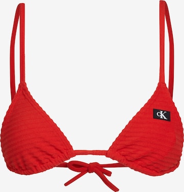 Hauts de bikini Calvin Klein Swimwear en rouge : devant