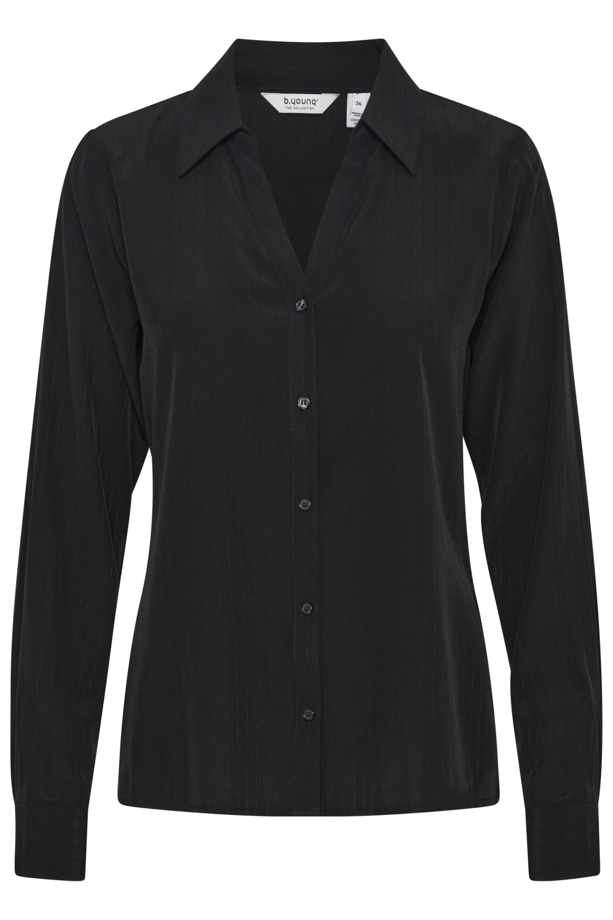 b.young Blouse 'Hubba' in Zwart: voorkant