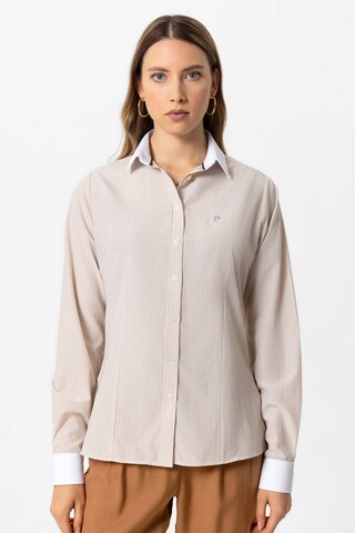 DENIM CULTURE Blouse 'JOYCE' in Beige: front