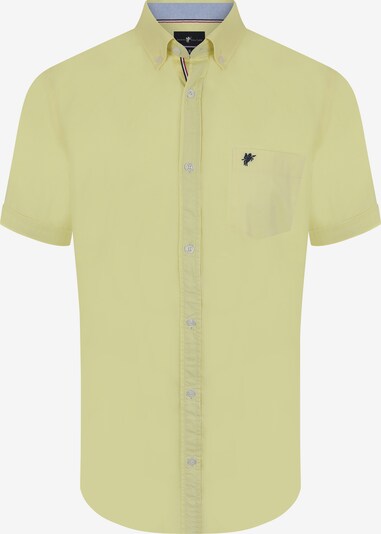 DENIM CULTURE Риза 'Arlen' в нощно синьо / пастелно жълто, Преглед на продукта