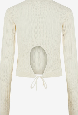 PIECES - Pullover 'Venice' em branco