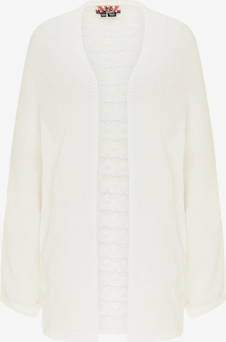 myMo ROCKS Knit Cardigan in White: front