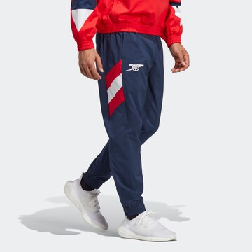 ADIDAS SPORTSWEAR Tapered Workout Pants 'FC Arsenal' in Blue: front