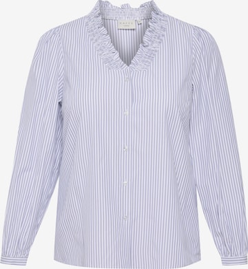 Bluză 'Maia' de la KAFFE CURVE pe albastru: față