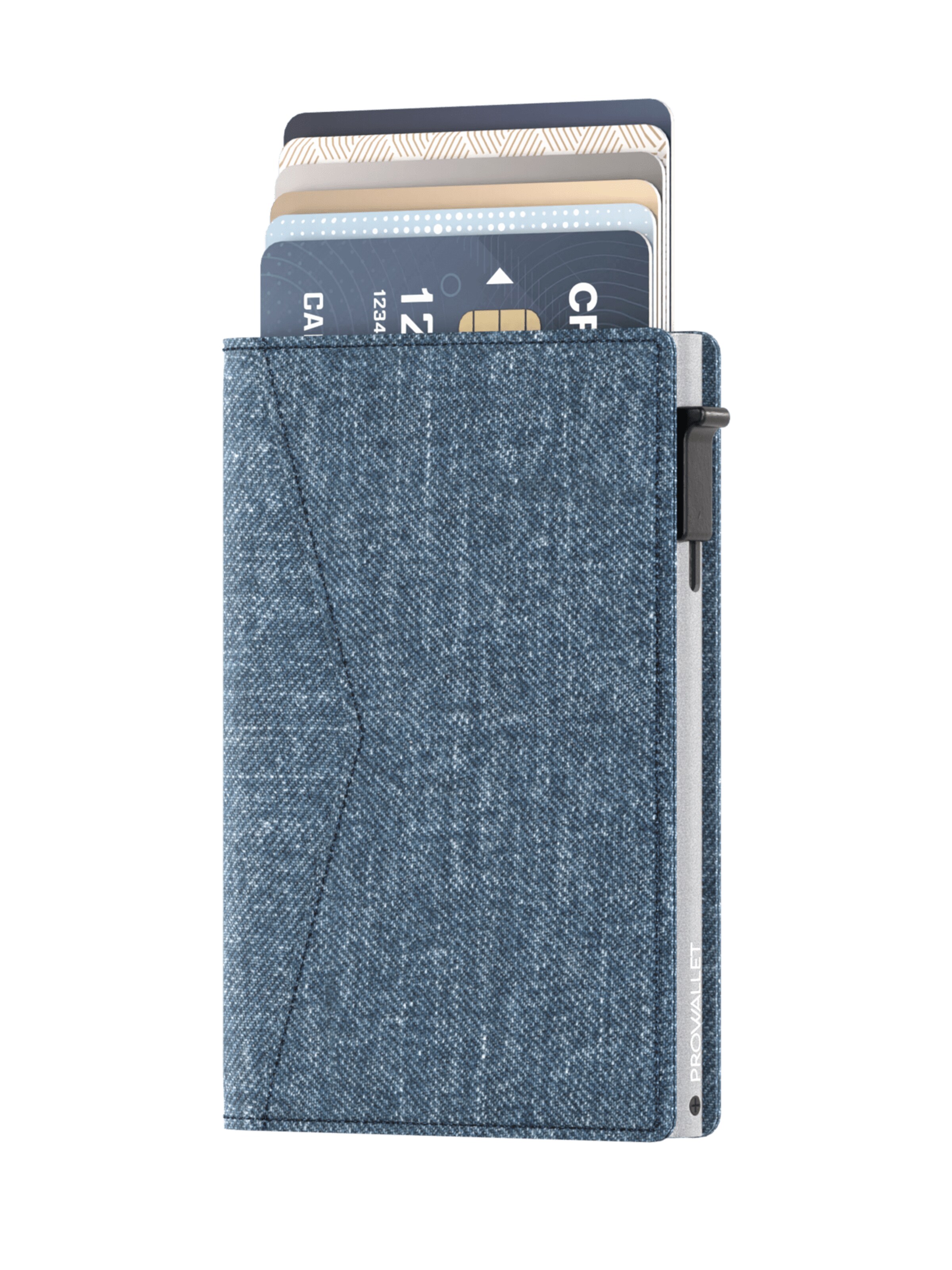 Prowallet Wallet 'Pasjeshouder Slim' in Blue: front