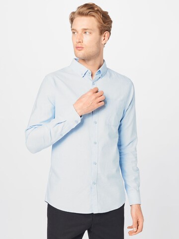 Cotton On Regular fit Overhemd 'Brunswick' in Blauw: voorkant