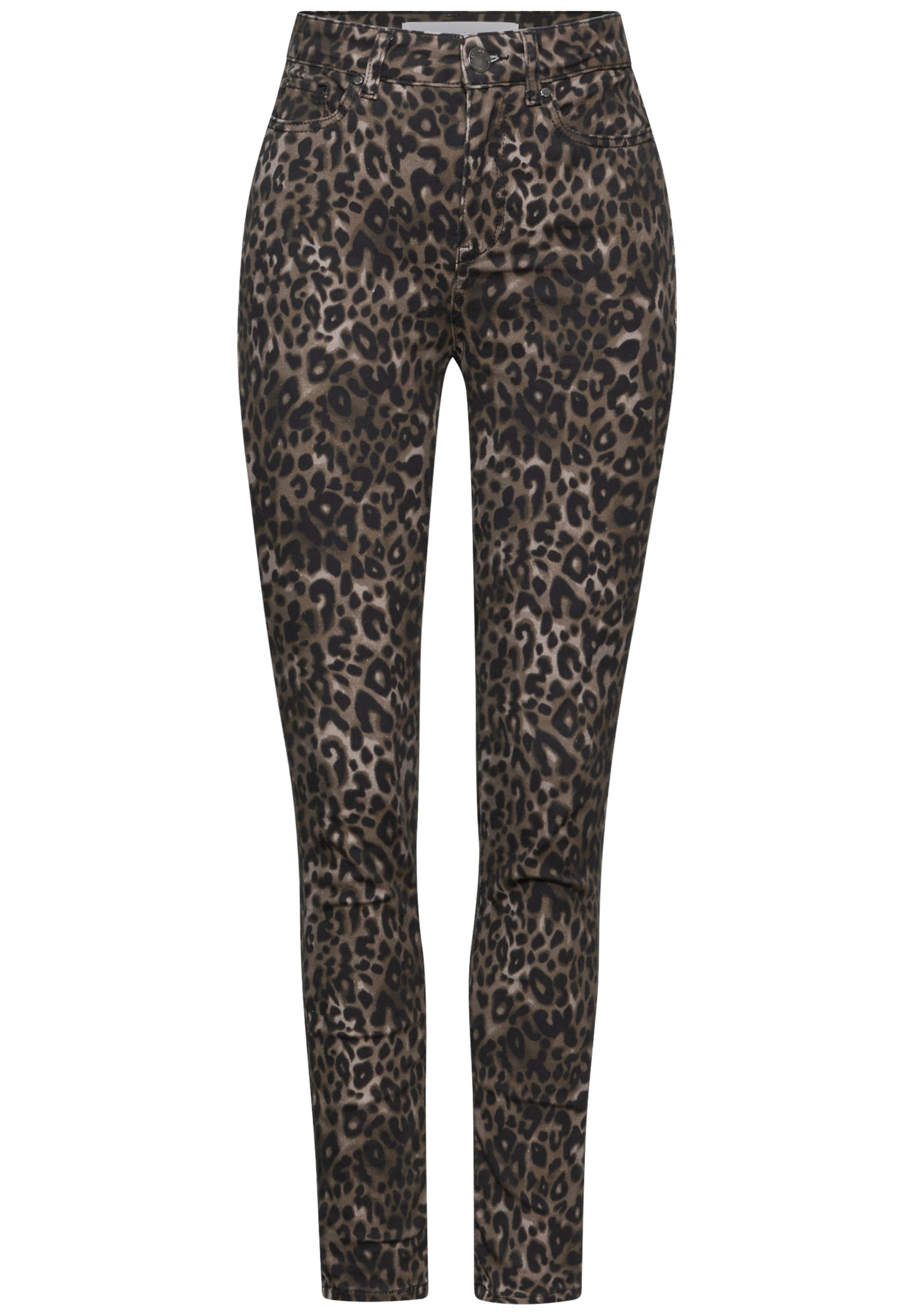 Street One Studio Slim fit Jeans in Brown: front