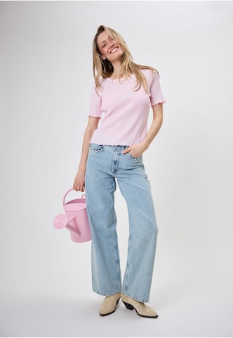 OH APRIL - Camisa 'Lune' em rosa