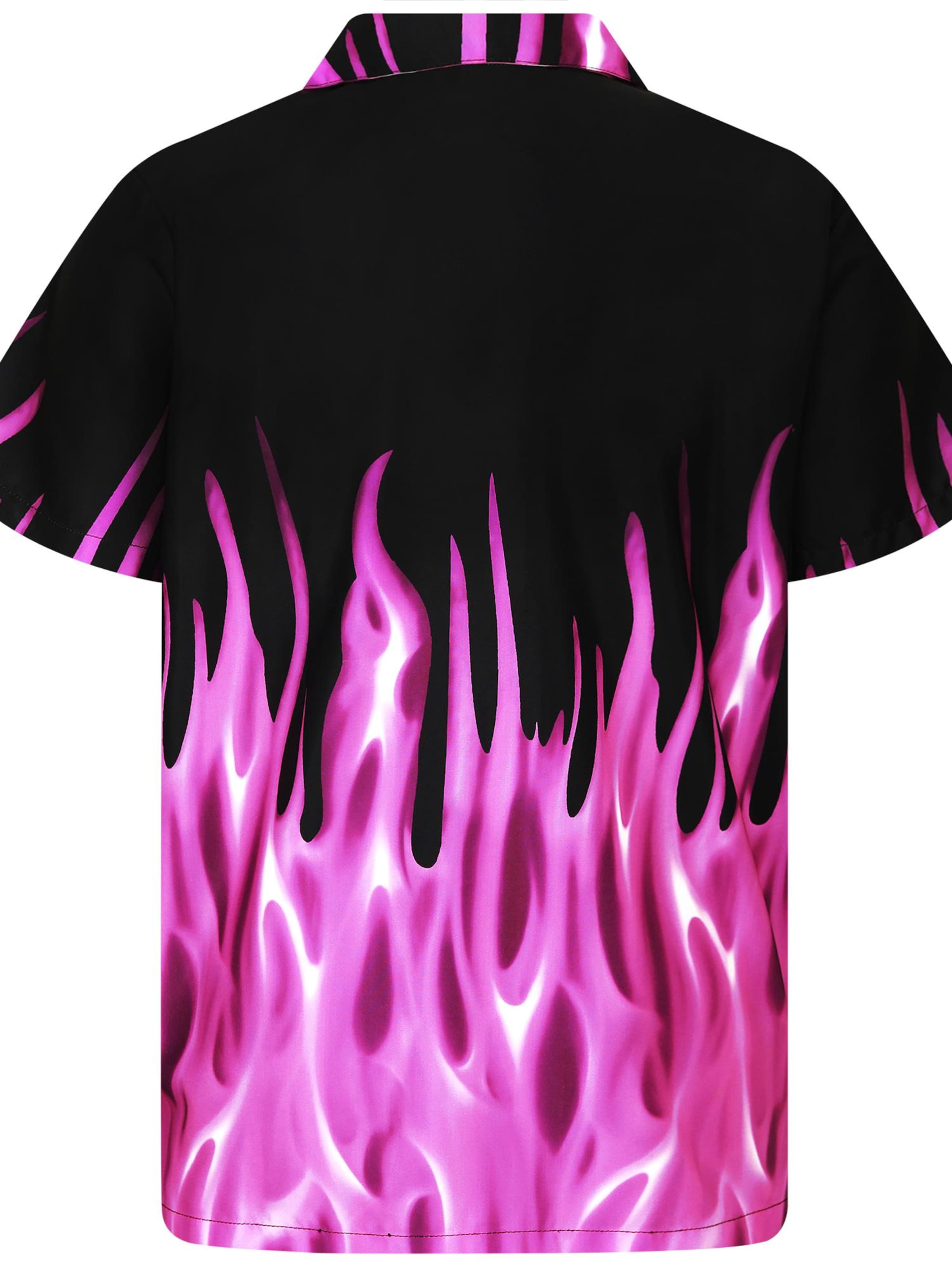 Maglietta 'Flames' di King Kameha in lilla