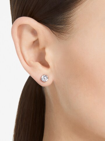 Boucles d'oreilles Swarovski en blanc : devant