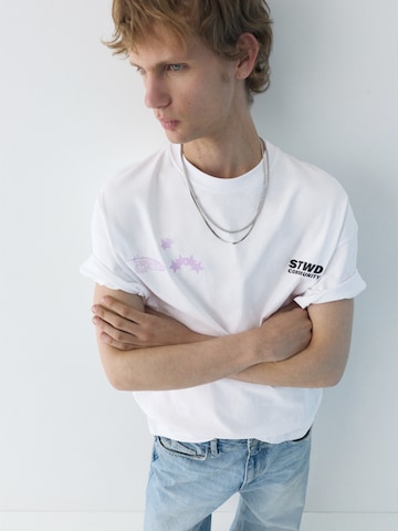 T-Shirt Pull&Bear en blanc