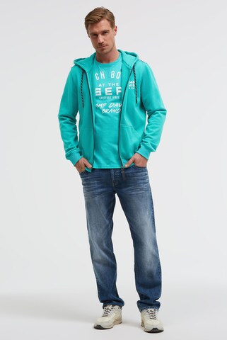 CAMP DAVID Zip-Up Hoodie in Green