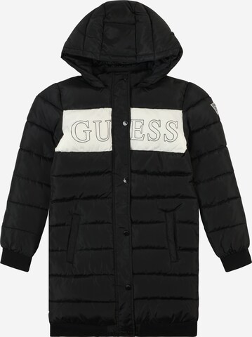 GUESS Winter Jacket in Black: front