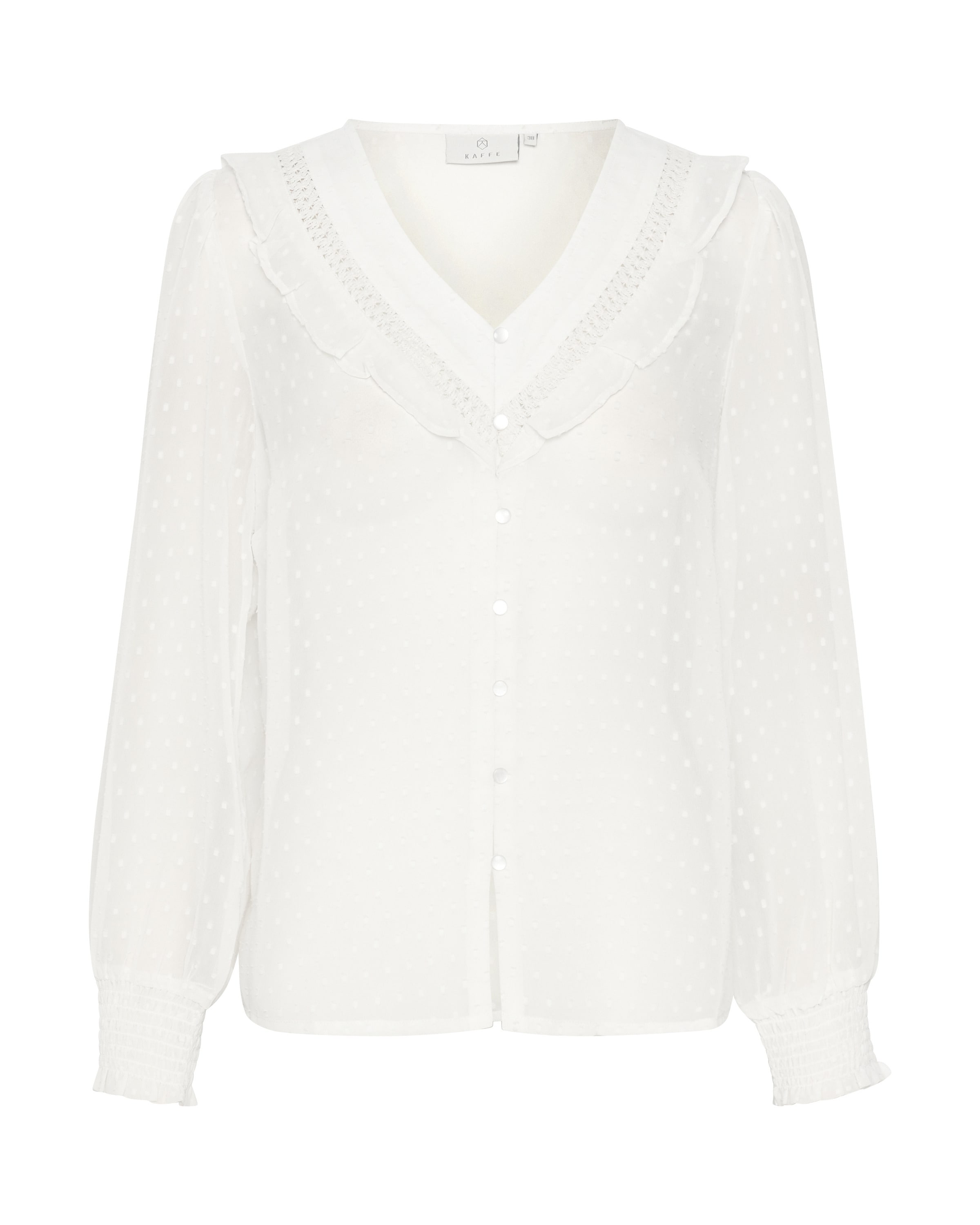 Kaffe Pluus 'Sigala', värv valge: eest vaates