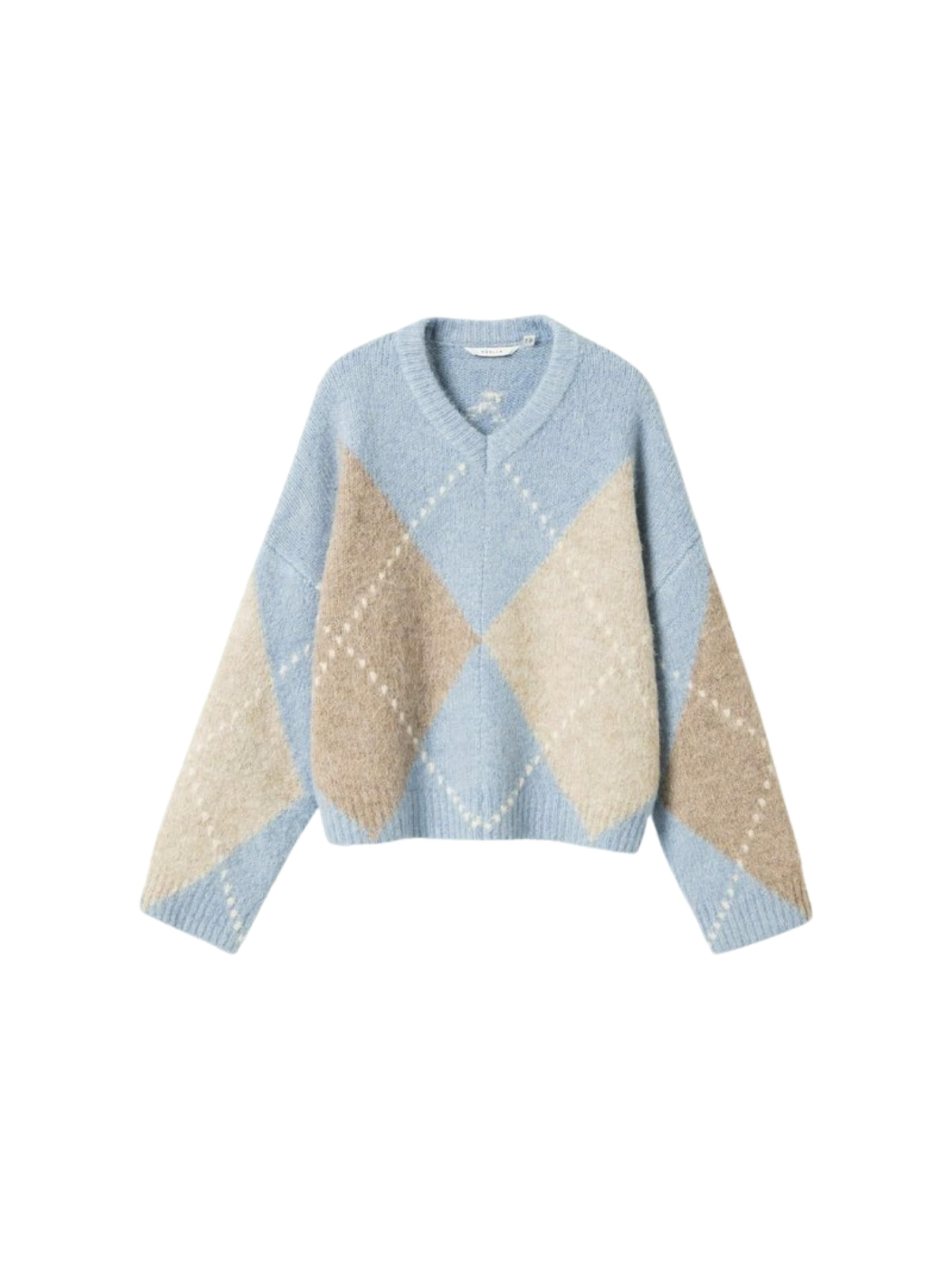 Pull-over ' Lai ' Noella en bleu : devant