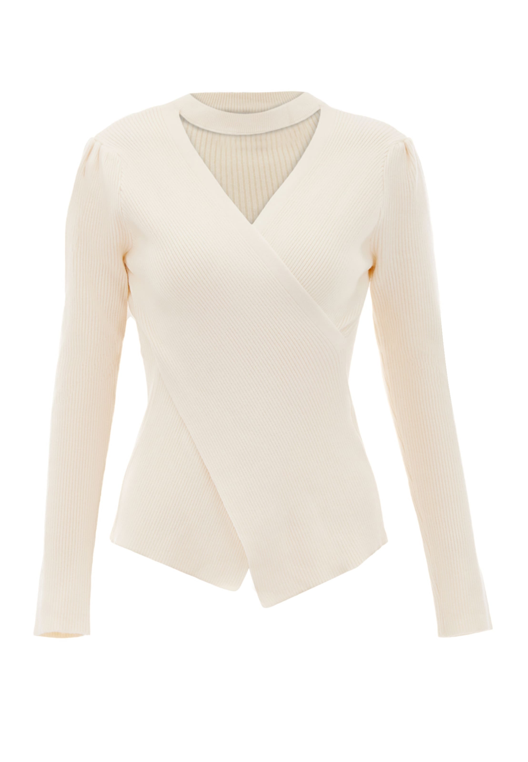 NAEMI Trui in Wit: voorkant