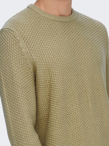 Only & Sons Sweater 'Tuck' in Beige