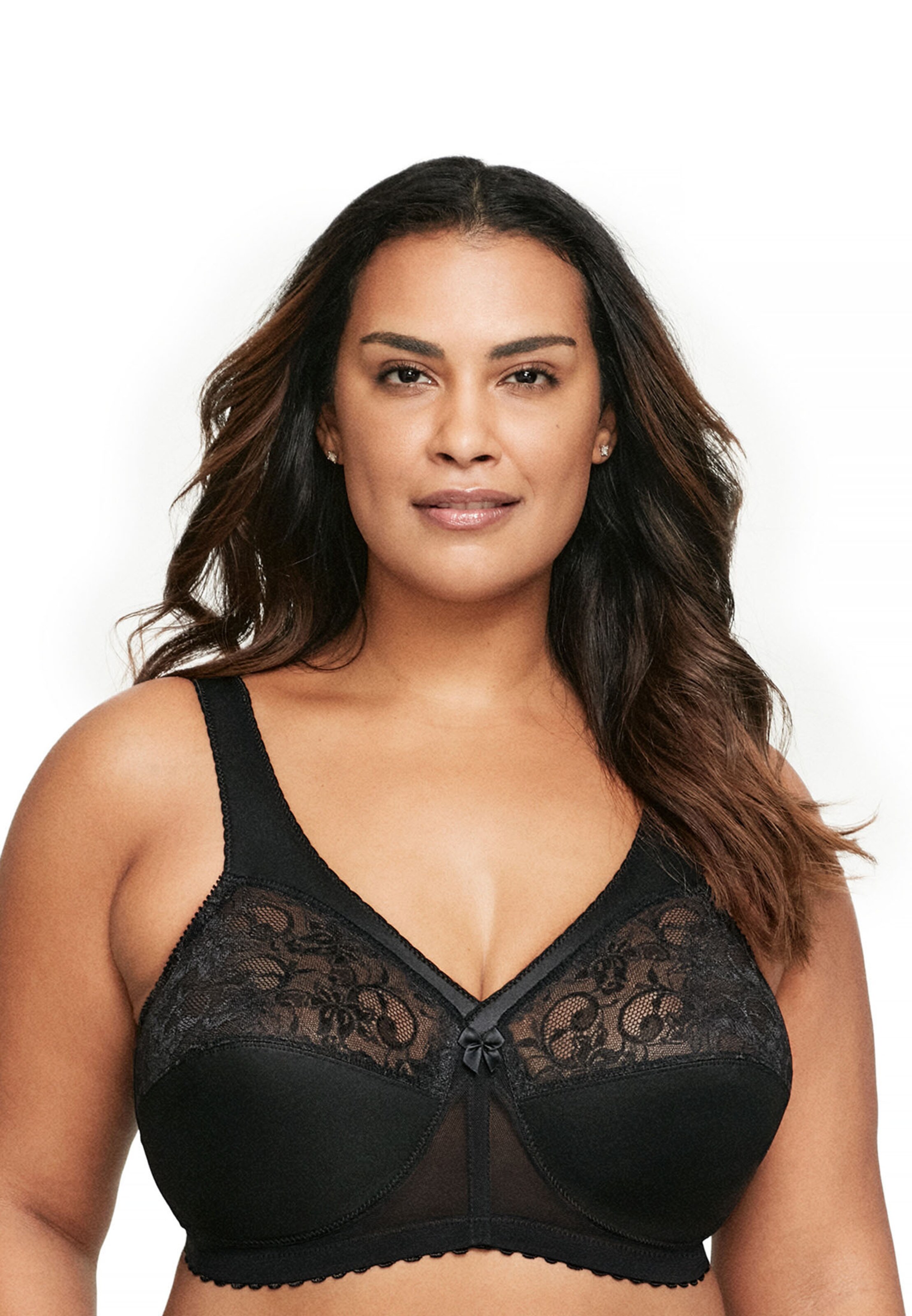 GLAMORISE T-shirt Bra in Black: front
