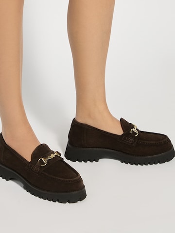Dune LONDON Slipper 'Grissini' in Braun