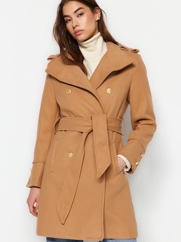 Trendyol Between-Seasons Coat in Beige: front