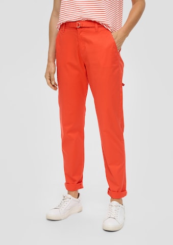 s.Oliver Slimfit Chino in Oranje: voorkant