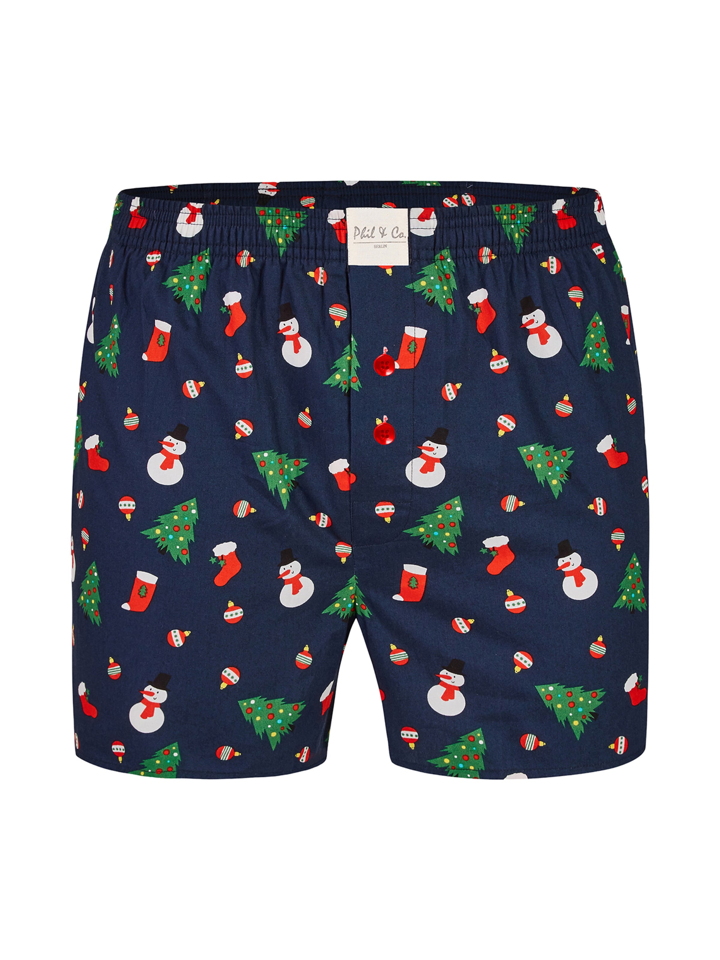 Phil & Co. Berlin - Calzoncillo boxer ' Santa ' en azul