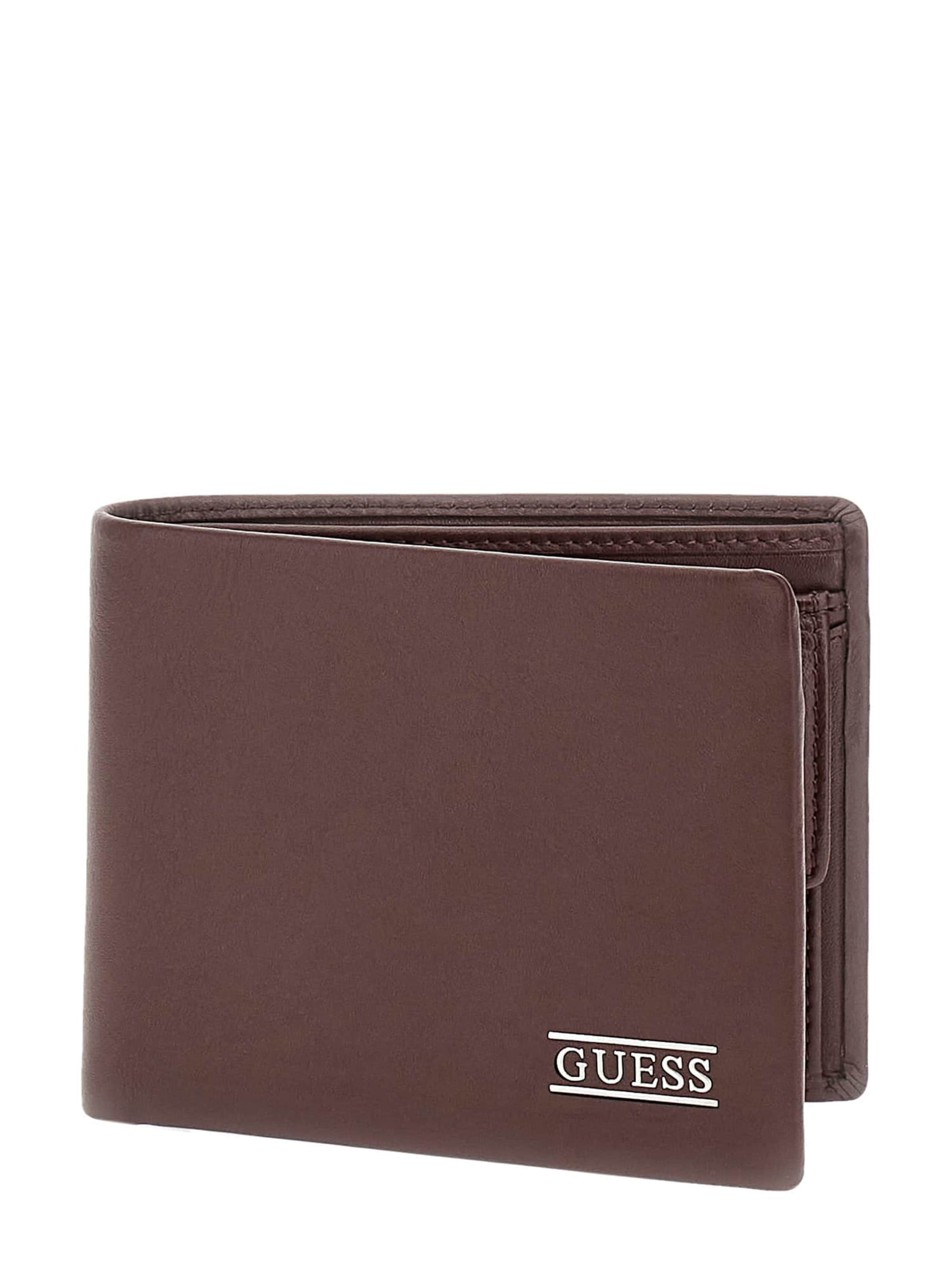 GUESS Wallet 'New Boston' in Brown: front