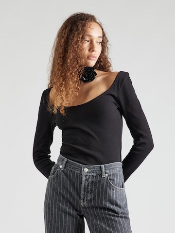 Monki Shirt in Zwart: voorkant