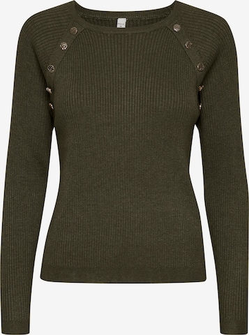 PULZ Jeans Strickpullover 'PZSARA' in Grün: predná strana