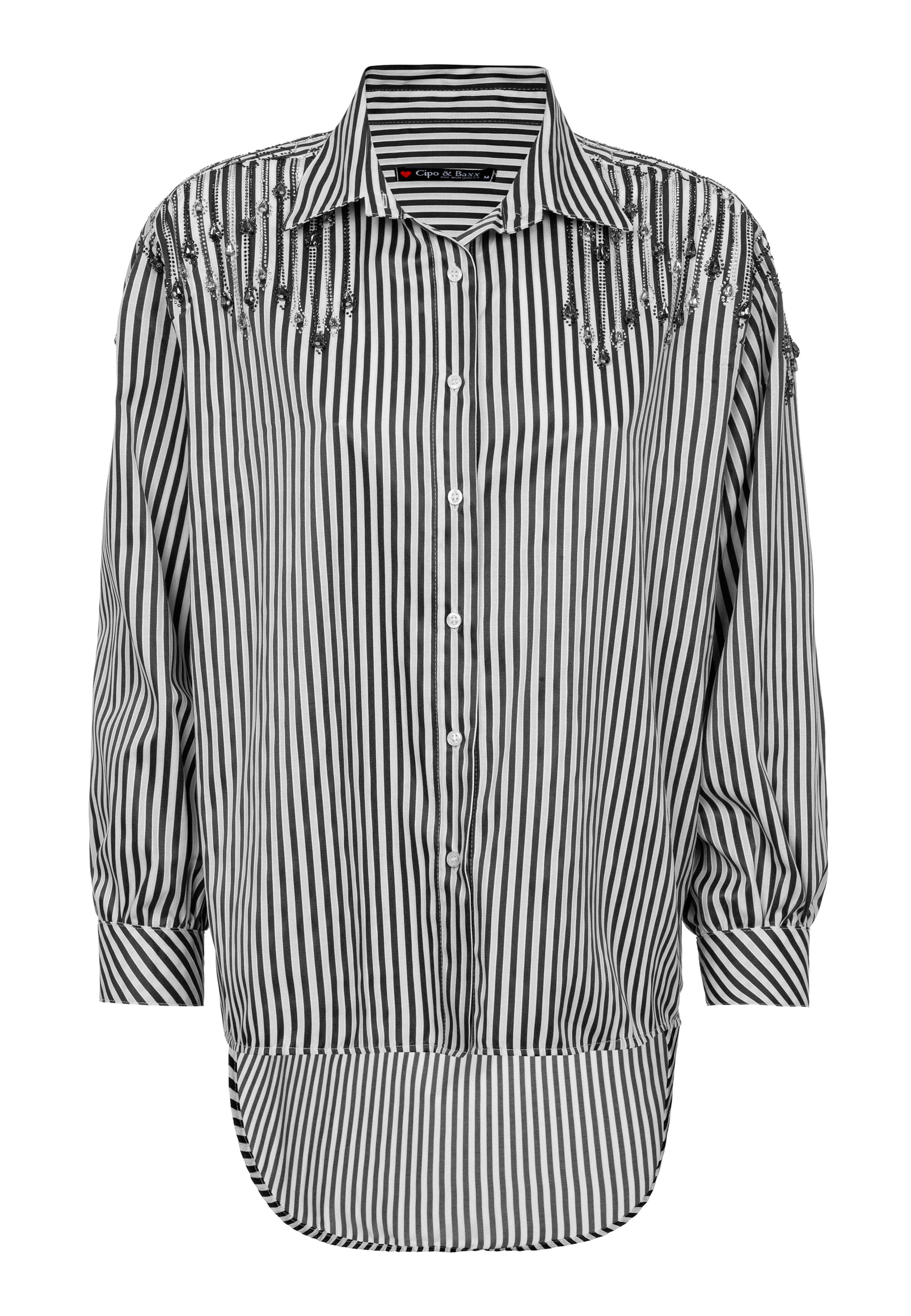 CIPO & BAXX Blouse in Zwart: voorkant