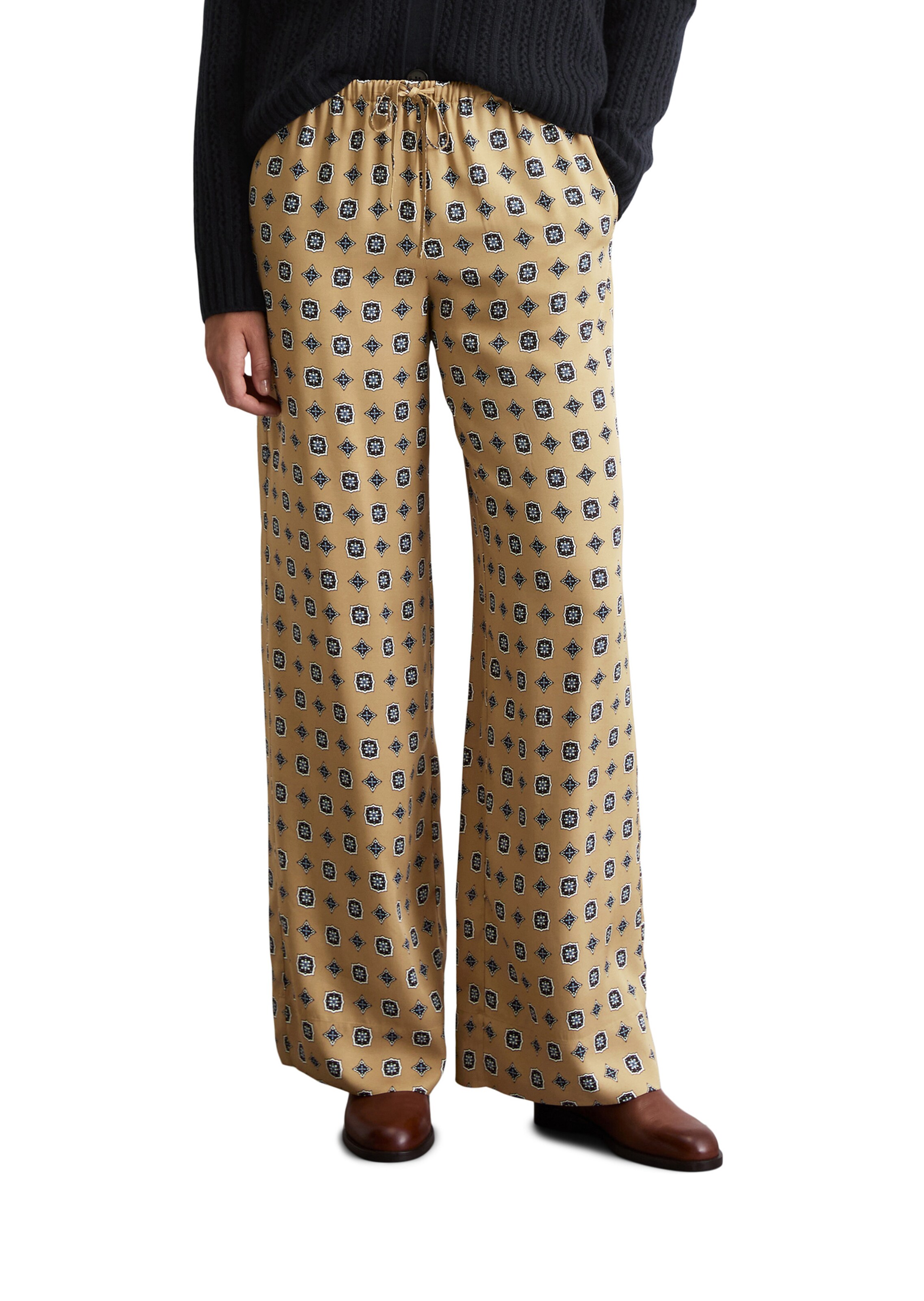 Marc O'Polo Loosefit Hose in Beige: Vorderseite