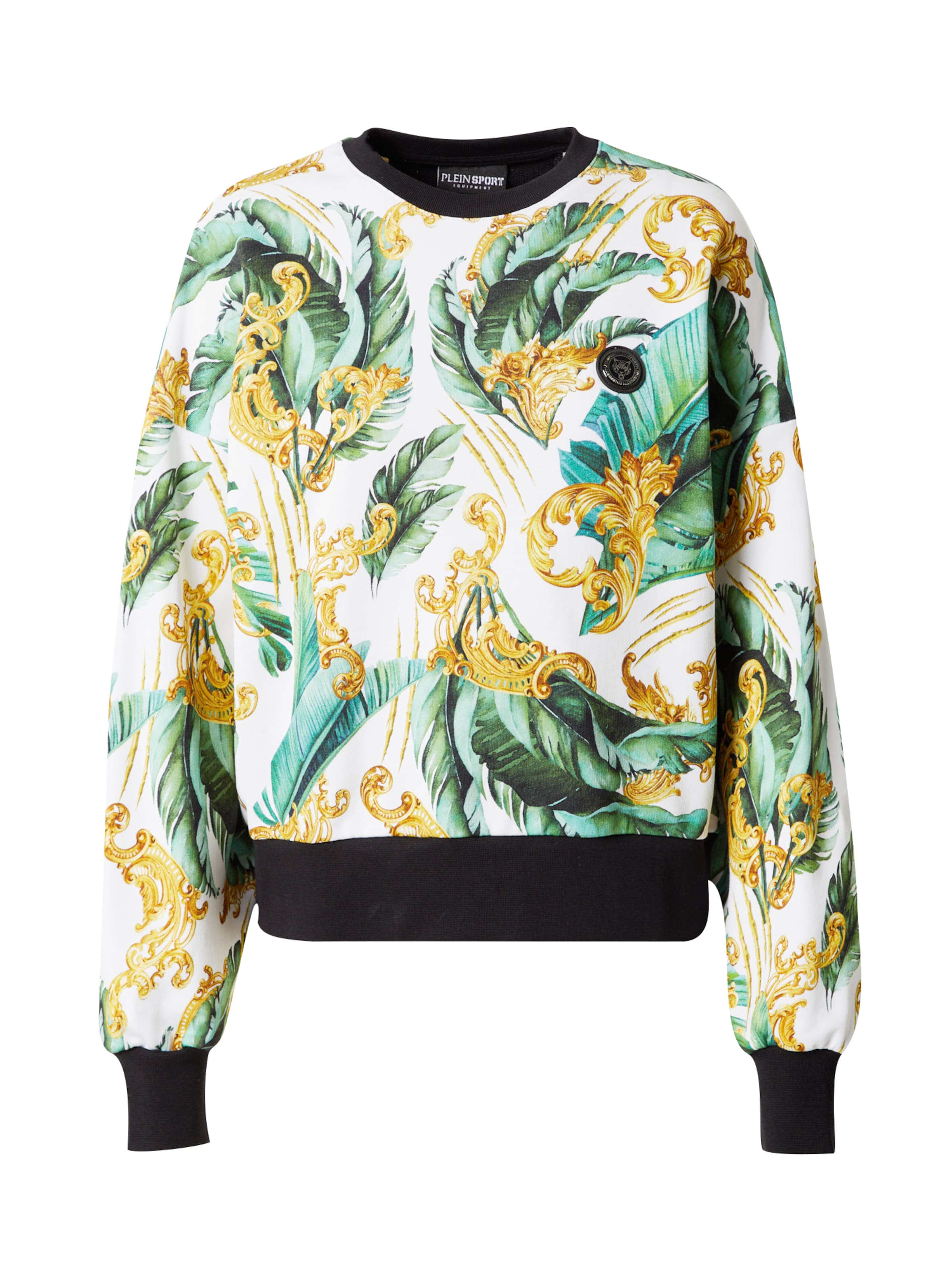 Plein Sport Sweatshirt in de kleur Goud / Groen / Zwart / Wit, Productweergave