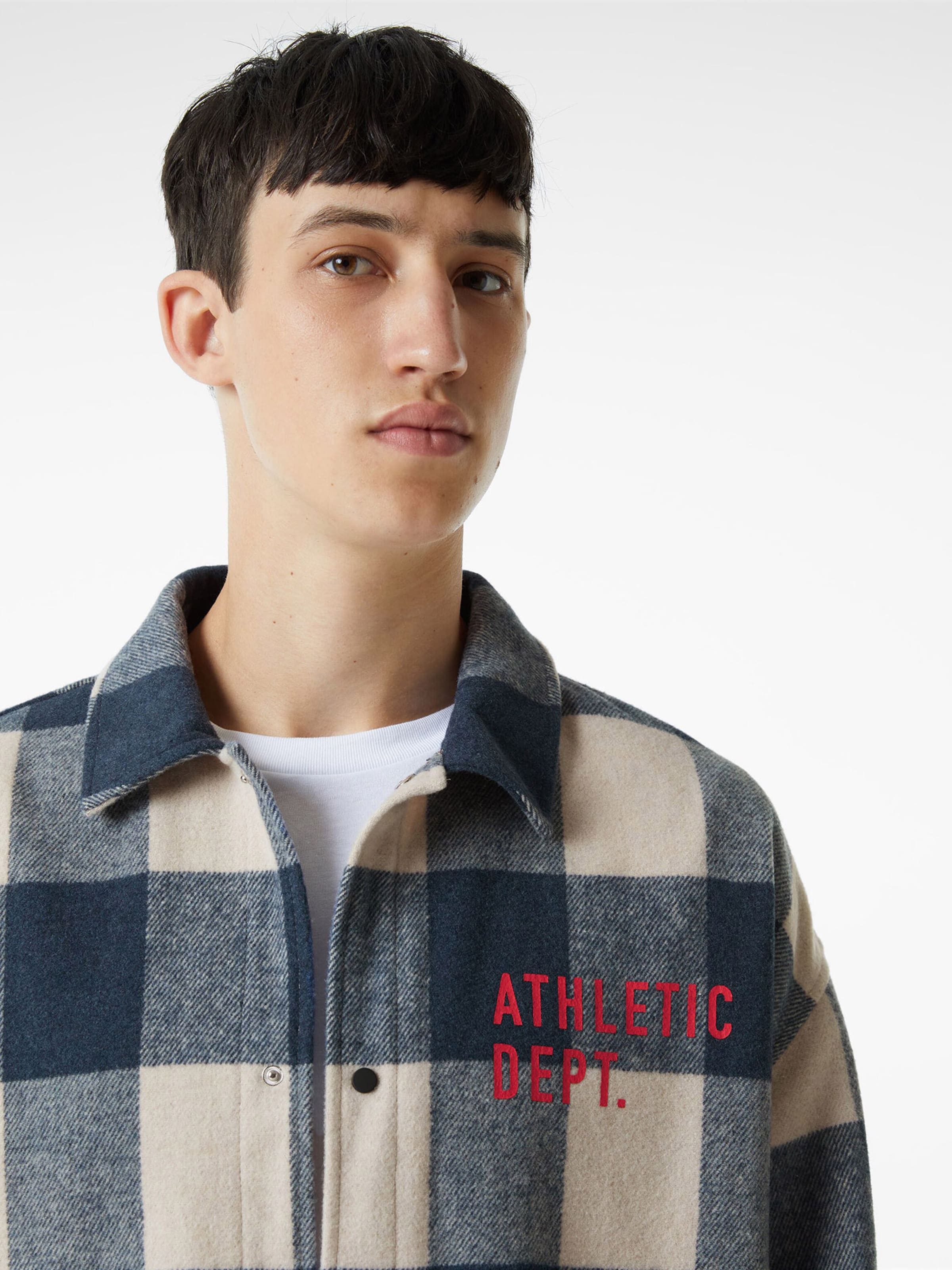 Bershka plaid coat hotsell
