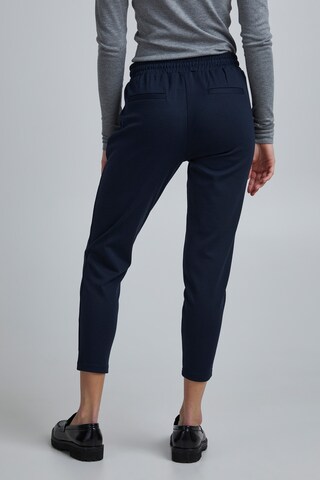 ICHI Slim fit Pleat-Front Pants 'KATE' in Blue